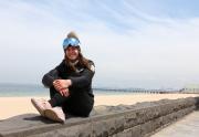 Britt Cox relaxes at Beach before Winter Olympics Image