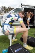 Vacansoleil riders attend to injuries after crash  Stage 1 TDU Image